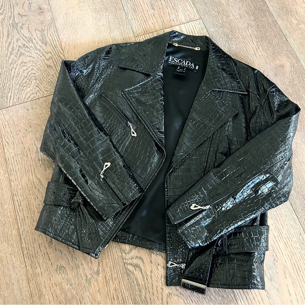 ESCADA margaretha ley leather jacket M